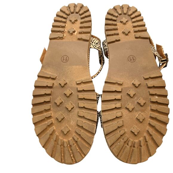 Universal Threads 11 Leopard Print Women's Sandal Shoe - Picture 6 of 7